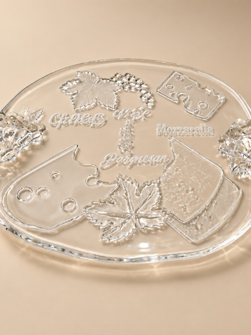 Walther Glas Vintage Clear Glass Cheese Serving Platter